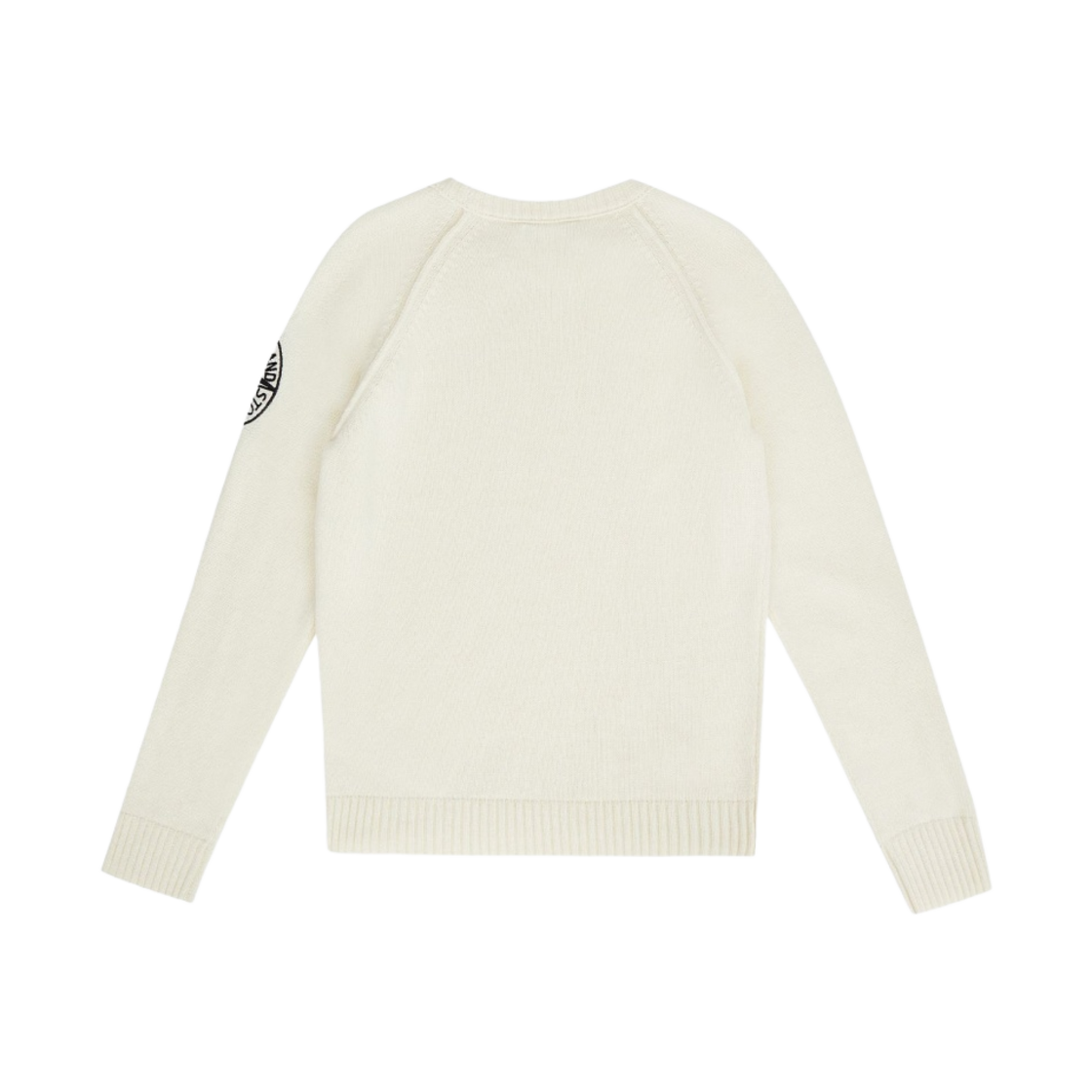 (키즈) 스톤 아일랜드 507A1 스타킹 스티치 캐시미어 울 크루넥 니트 오프 화이트 - 22FW((Kids) Stone Island 507A1 Stocking Stitch Cashmere Wool Crewneck Knit Off White - 22FW) - 2