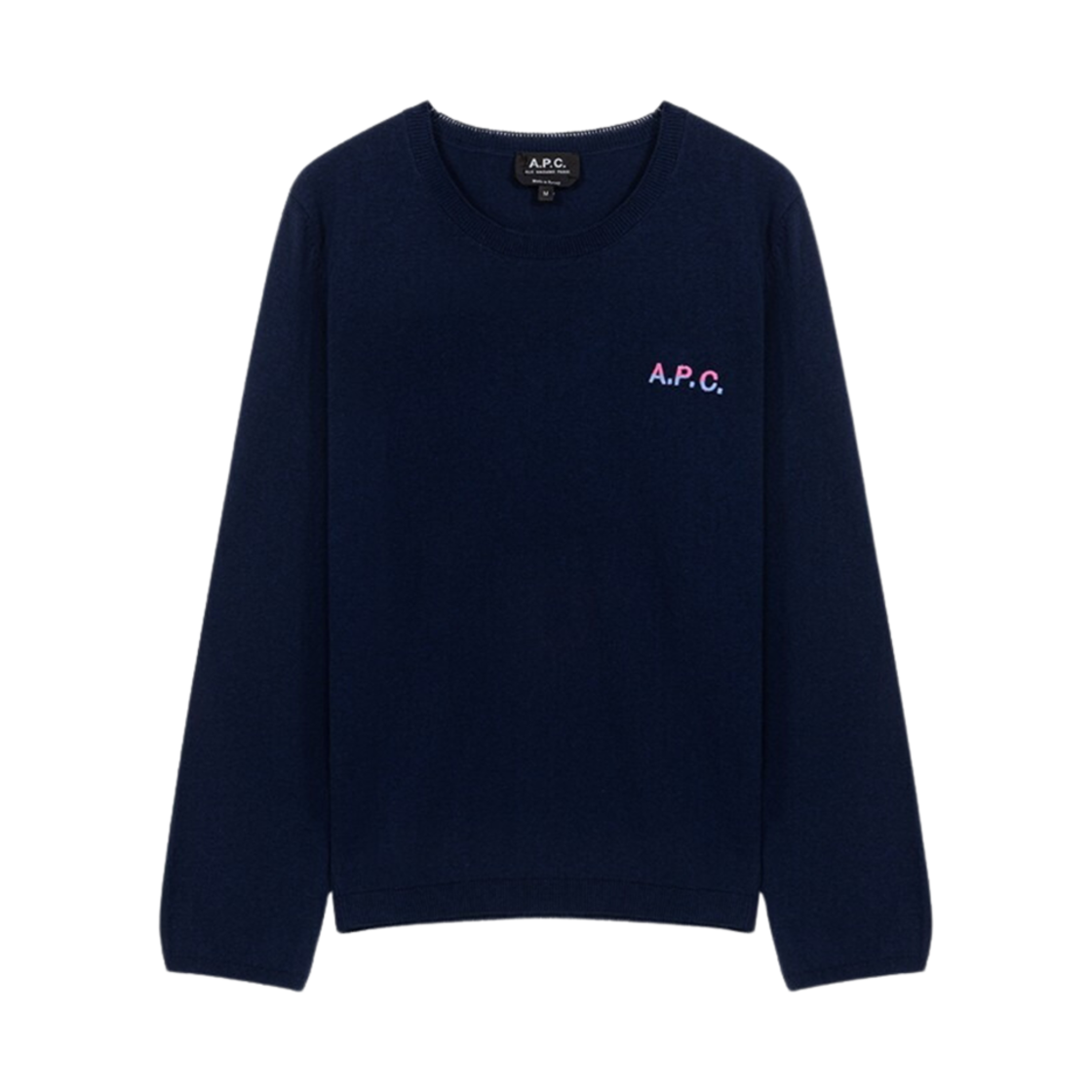 ★韓国の人気★【A.P.C.】★A.P.C. PULL ALOIS KNIT★BLUE★ 80s〜90s初期 A.P.C. made in France navy wool knit 90年代