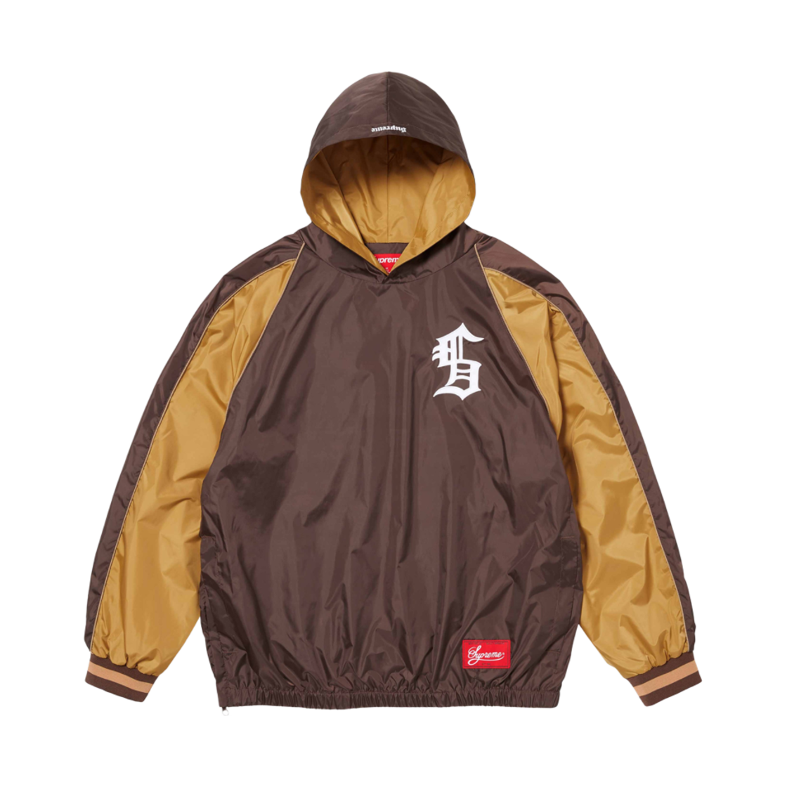 - Supreme Hooded Warm Up Pullover Brown - 23FW