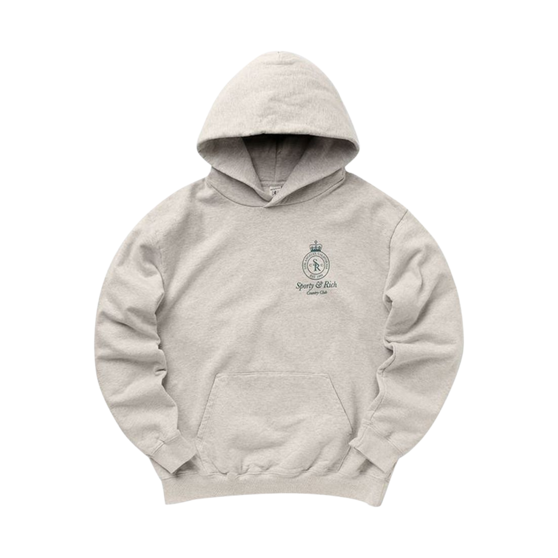 스포티 앤 리치 크라운 후드 헤더 오트밀(Sporty & Rich Crown Hoodie Heather Oatmeal)
