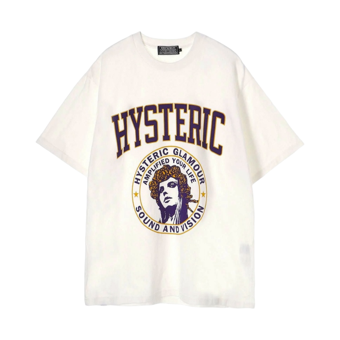 히스테릭 글래머 HG 아카데미 티셔츠 화이트(Hysteric Glamour HG Academy T-Shirt White) - 1