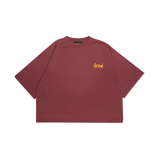 - Drew House Scribble Boxy S/S T-Shirt Faded Maroon