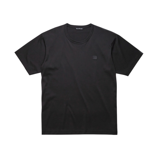 25E173-900 Acne Studios Nash Face Crewneck T-Shirt Black