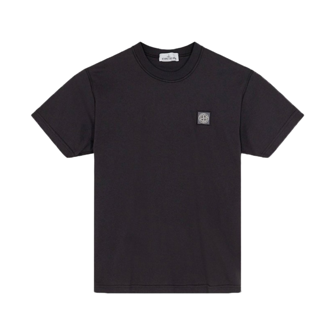 741523757-V0029 Stone Island 23757 Pisato Embroidered Logo T-Shirt Black - 21SS