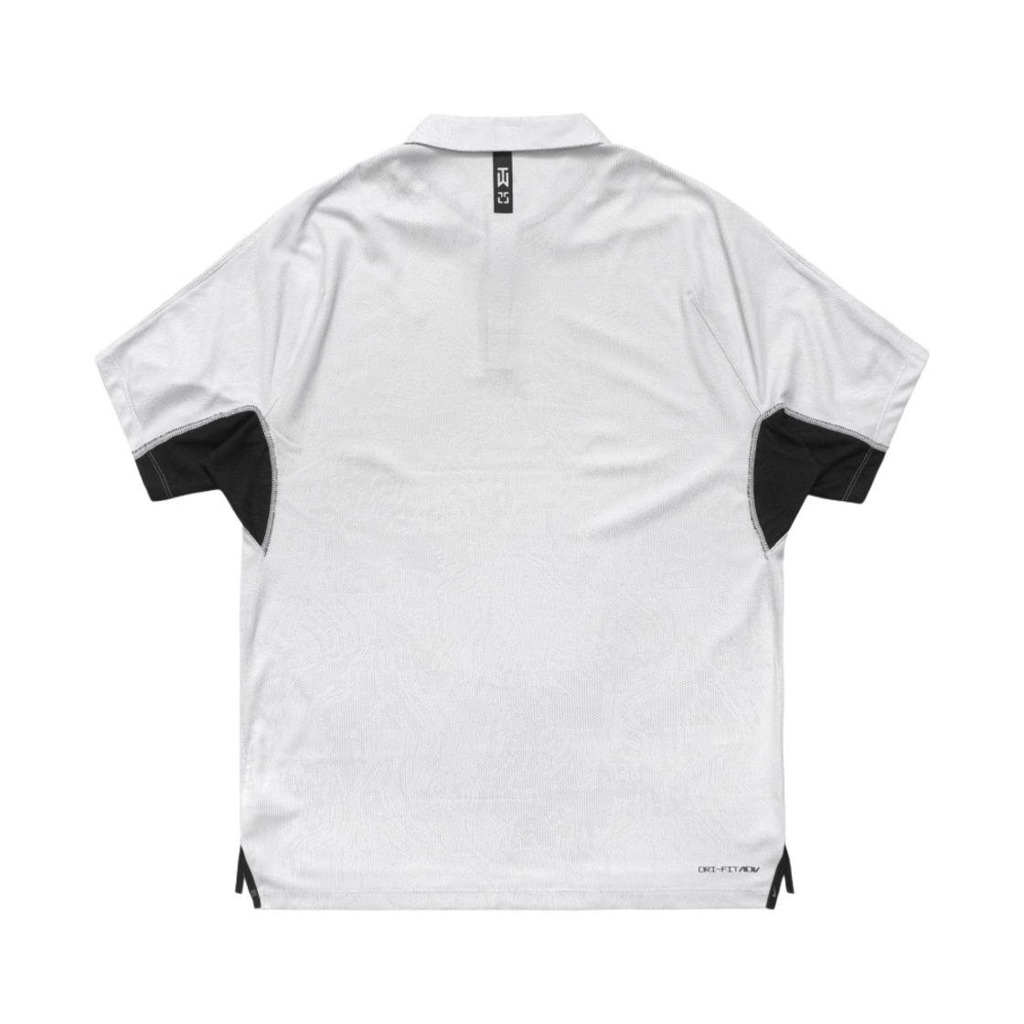 말본 골프 x 나이키 드라이핏 ADV 타이거 우즈 자카드 폴로 화이트 포톤 더스트 블랙(Malbon Golf x Nike Dri-Fit ADV Tiger Woods Jaquard Polo White Photon Dust Black) - 2