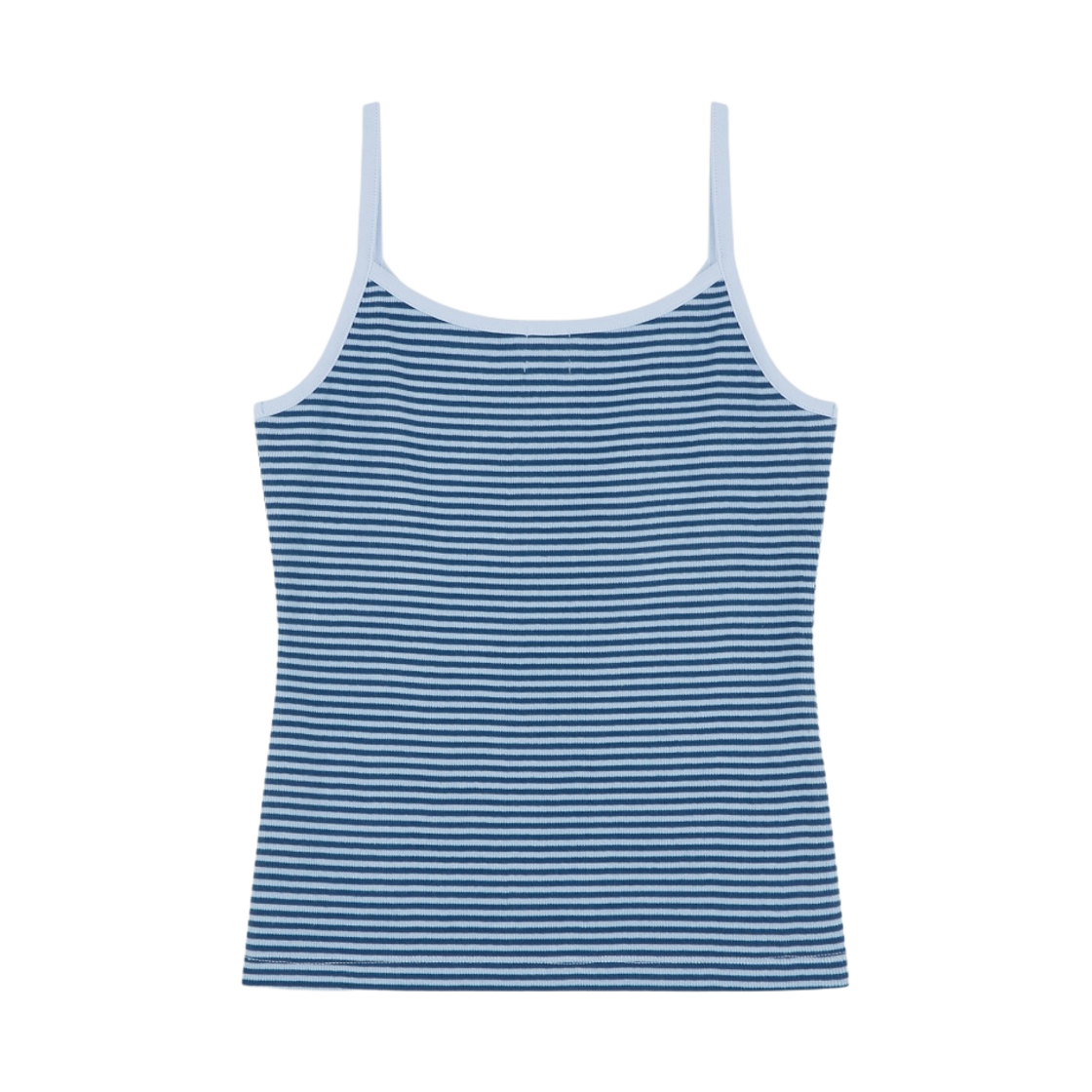 (W) 아비에무아 에센셜 스트라이프 코튼 슬리브리스 탑 블루((W) Aviemuah Essential Striped Cotton Sleeveless Top Blue) - 2