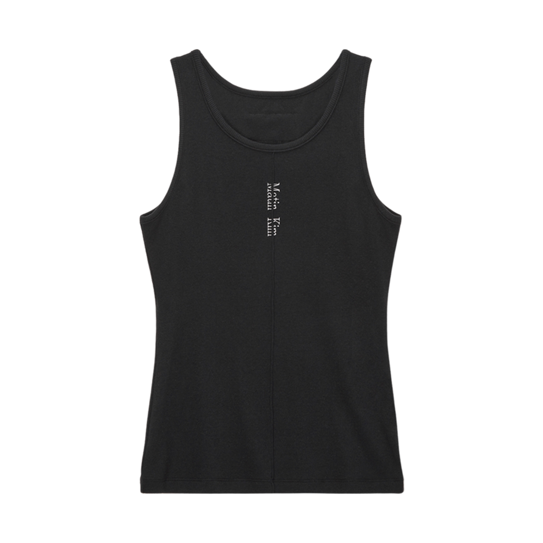 (W) 마뗑킴 핀턱 로고 슬리브리스 탑 블랙((W) Matin Kim Pintuck Logo Sleeveless Top Black) - 1