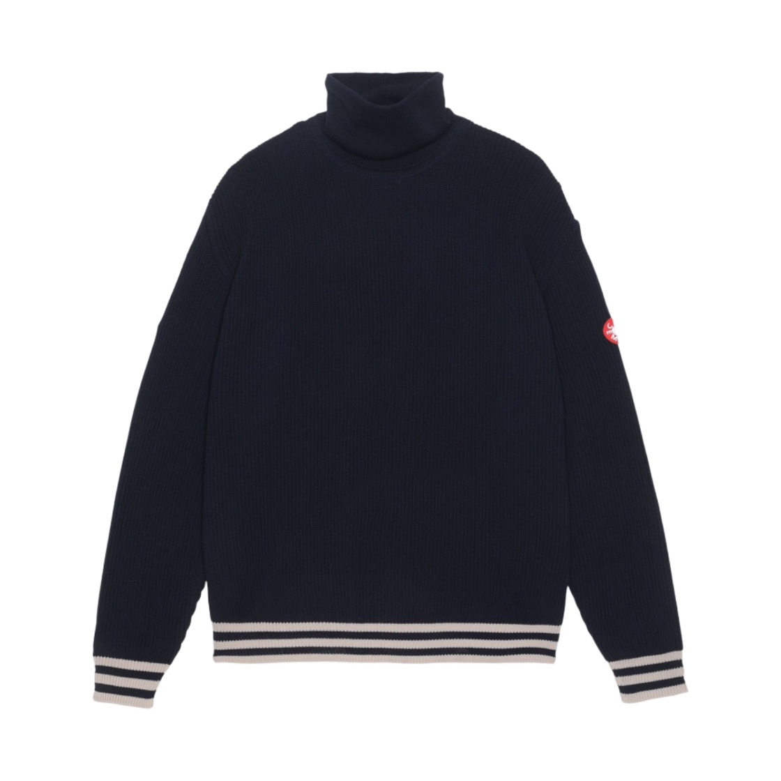 카브엠트 헴 라인 터틀넥 니트 네이비 - 23SS(Cav Empt Hem Line Turtle Neck Knit Navy - 23SS) - 1