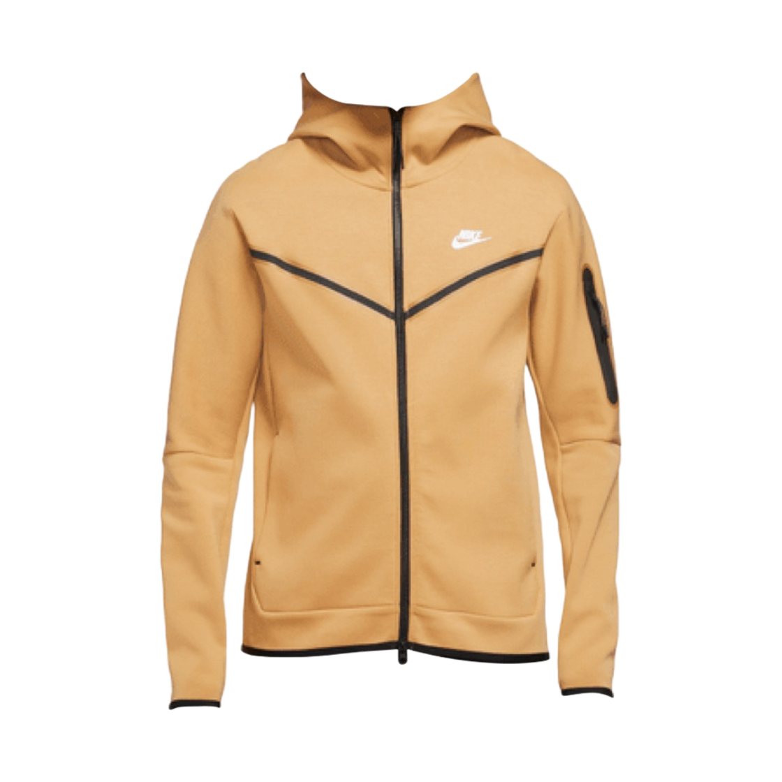나이키 NSW 테크 플리스 풀 집 후드 골드 - 아시아(Nike NSW Tech Fleece Full Zip Hoodie Gold - Asia)