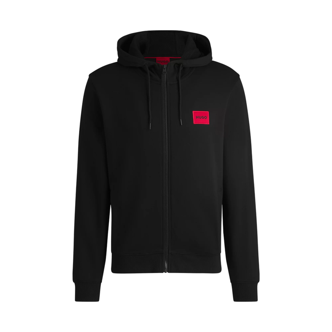휴고 보스 로고 라벨 프렌치 테리 레귤러 핏 후드 블랙(Hugo Boss French Terry Regular Fit Hoodie with Logo Label Black) - 1
