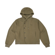 Ader Error Fluic Logo Hoodie Zip-Up Brown