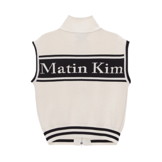 トップス Matin Kim HOODY POINT LOGO KNIT VEST