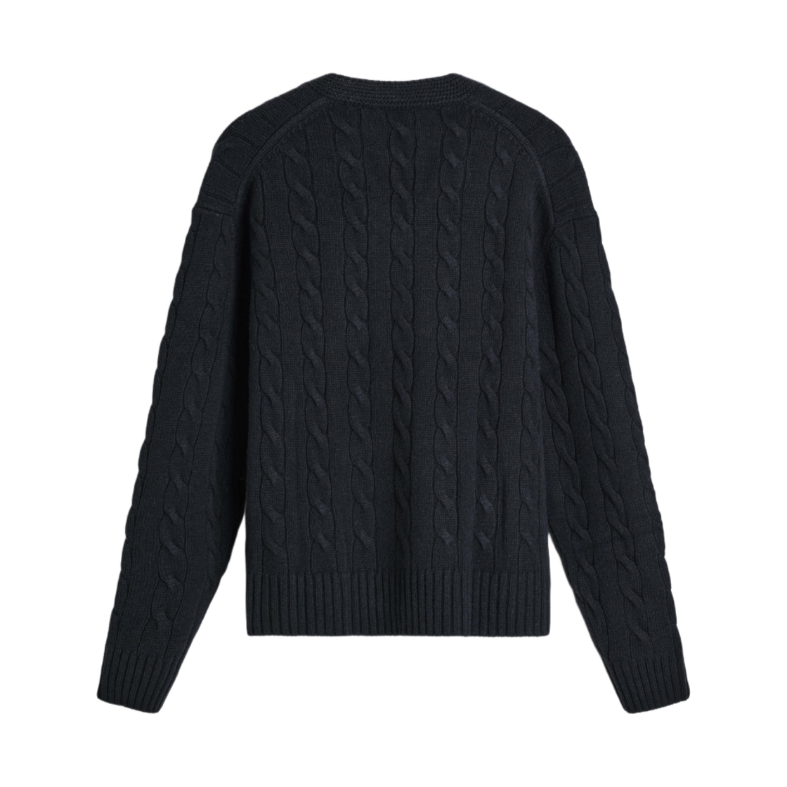 자라 울 케이블 니트 스웨터 다크 네이비(Zara Wool Cable Knit Sweater Dark Navy) - 2