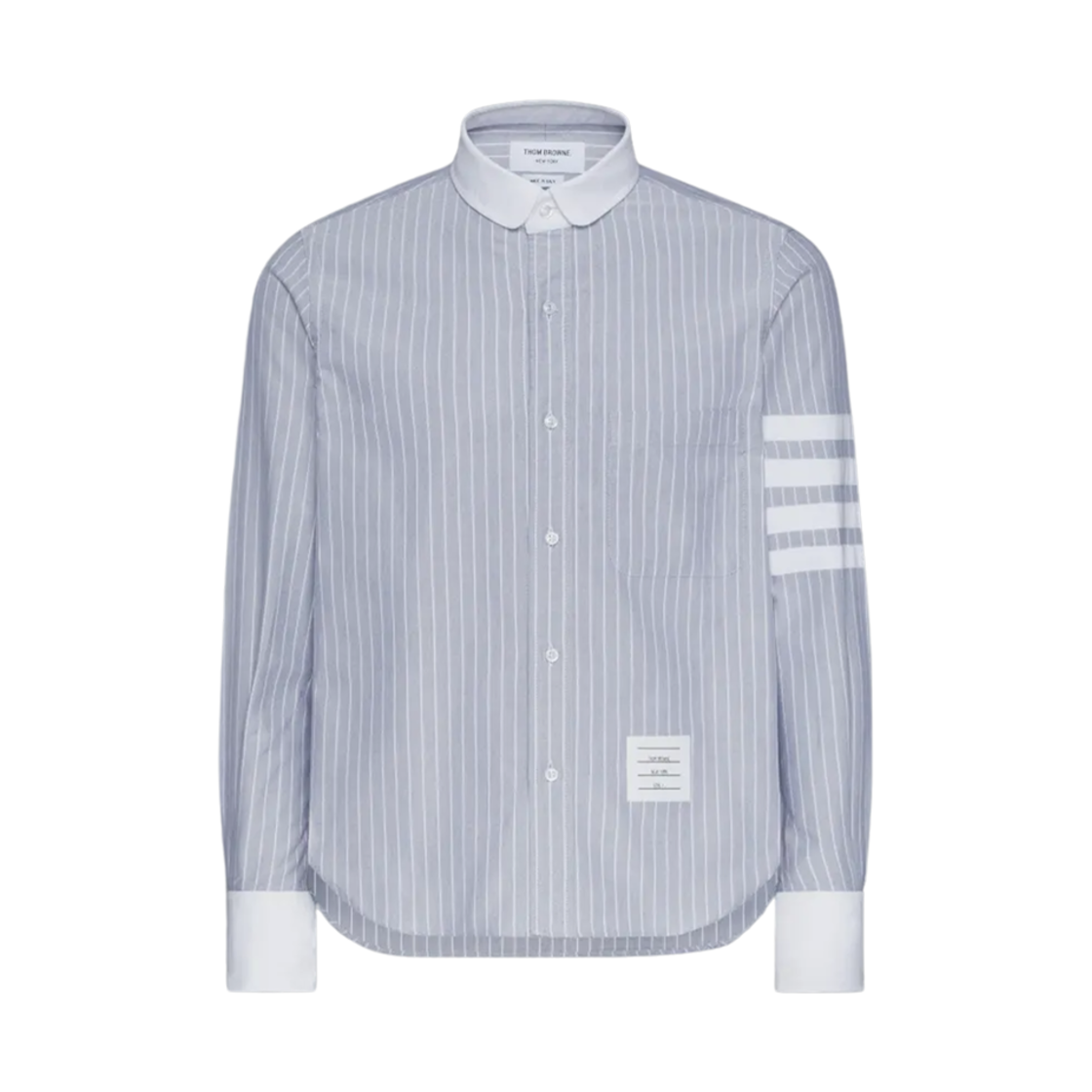MWL414C-F0013-415 Thom Browne Oxford 4-Bar Shadow Pinstripe Shirt Navy