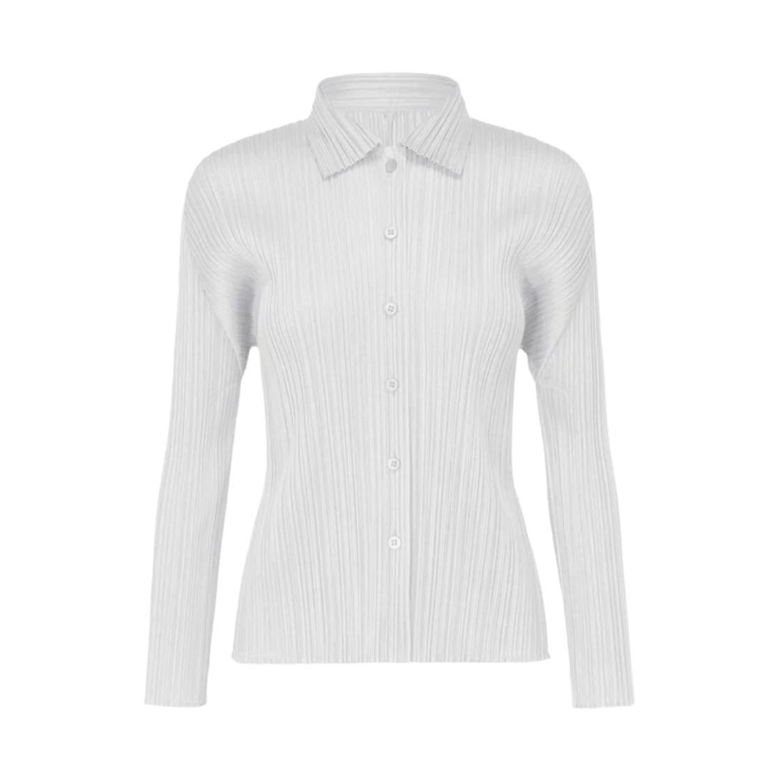 (W) 플리츠 플리즈 이세이 미야케 베이직 셔츠 라이트 그레이((W) Pleats Please Issey Miyake Basics Shirt Light Grey)