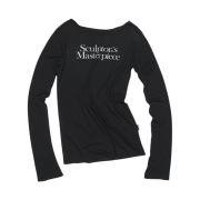 (W) Sculptor Masterpiece Sheer Top Black