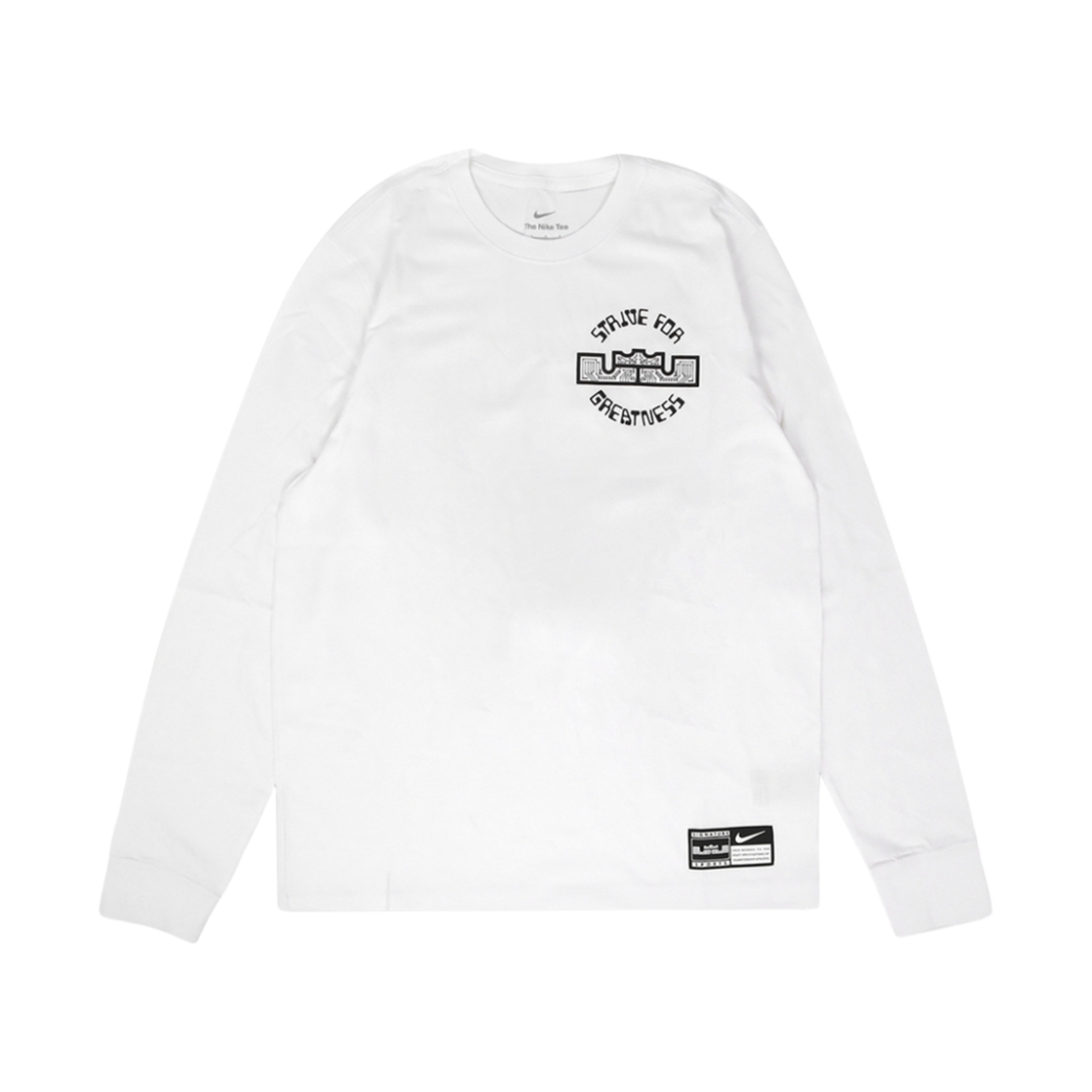 HF6192-100 Nike LeBron Max 90 Long Sleeve Basketball T-Shirt White - Asia