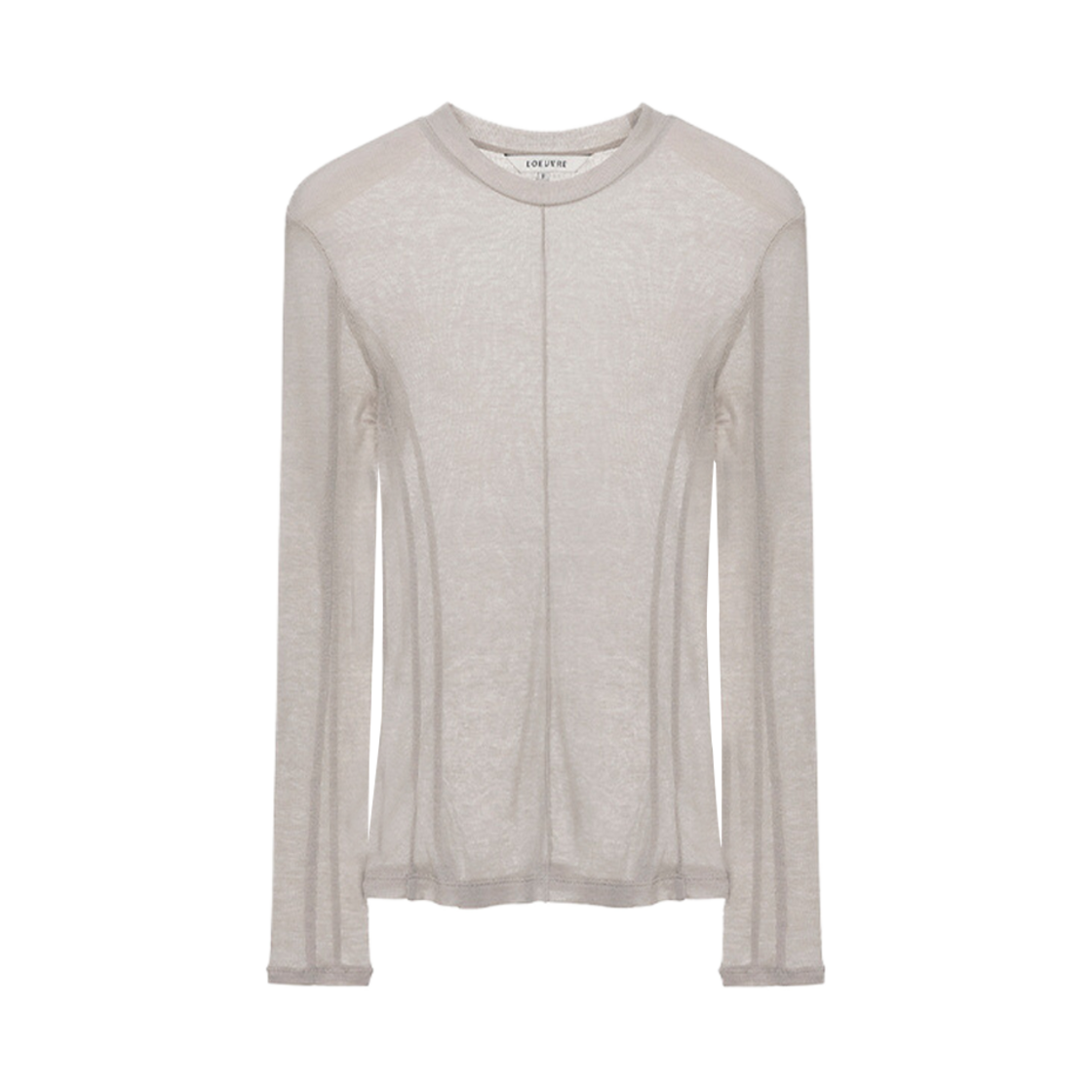 (W) 루에브르 시스루 저지 탑 그레이지((W) Loeuvre See Through Jersey Top Greige)