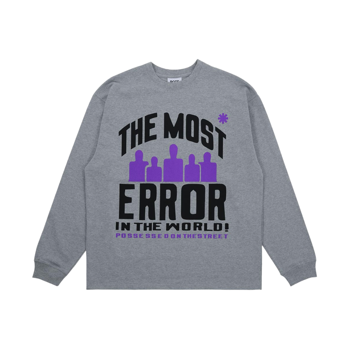 PS25SSLS02MG POTS Error Human Long Sleeve Melange