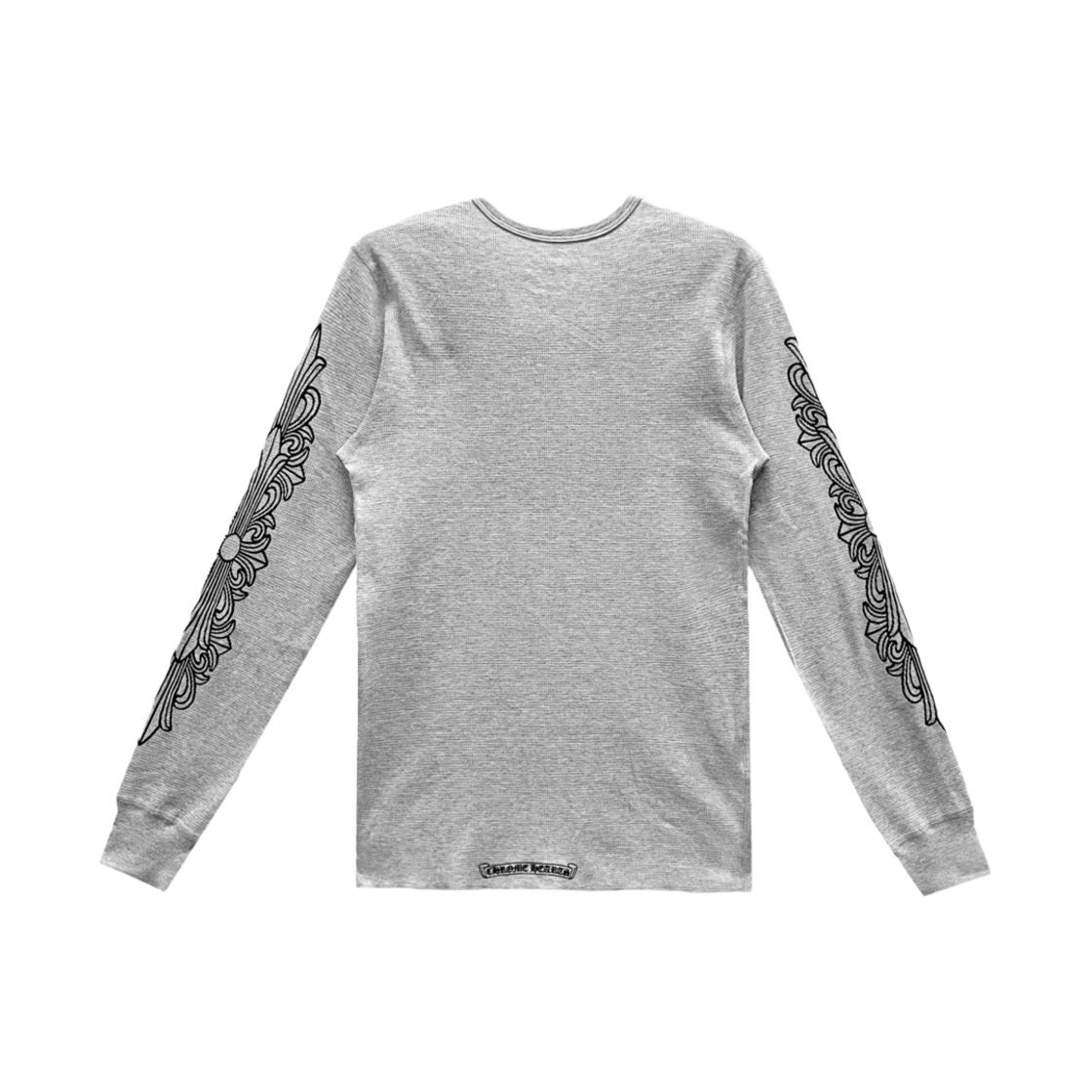 크롬하츠 홀스슈 로고 와플 써멀 플로럴 롱슬리브 티셔츠 그레이(Chrome Hearts Horseshoe Logo Waffle Thermal Floral Long Sleeve T-Shirt Grey) - 2