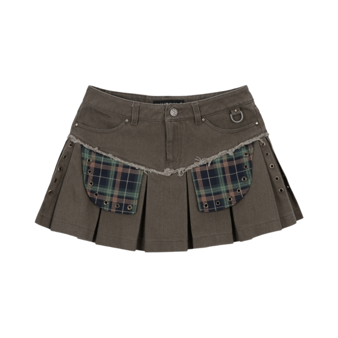 VAK251SS002BK10_07 Vacant Archive Lisa Pleats Mini Skirt Brown