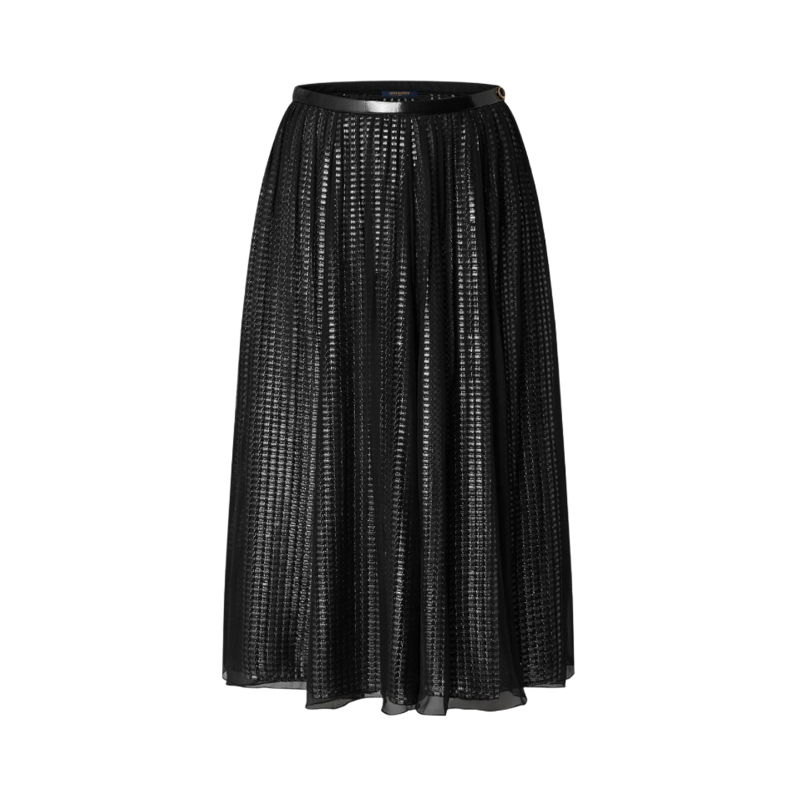 (W) 루이비통 드레이프 미러볼 미디 스커트 블랙((W) Louis Vuitton Draped Mirrorball Midi Skirt Black) - 1