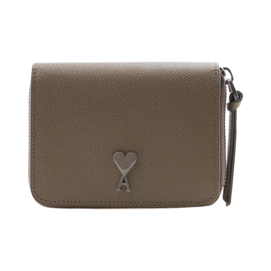 USL011-AL0036-281 AMI de Coeur Zip Around Wallet Taupe