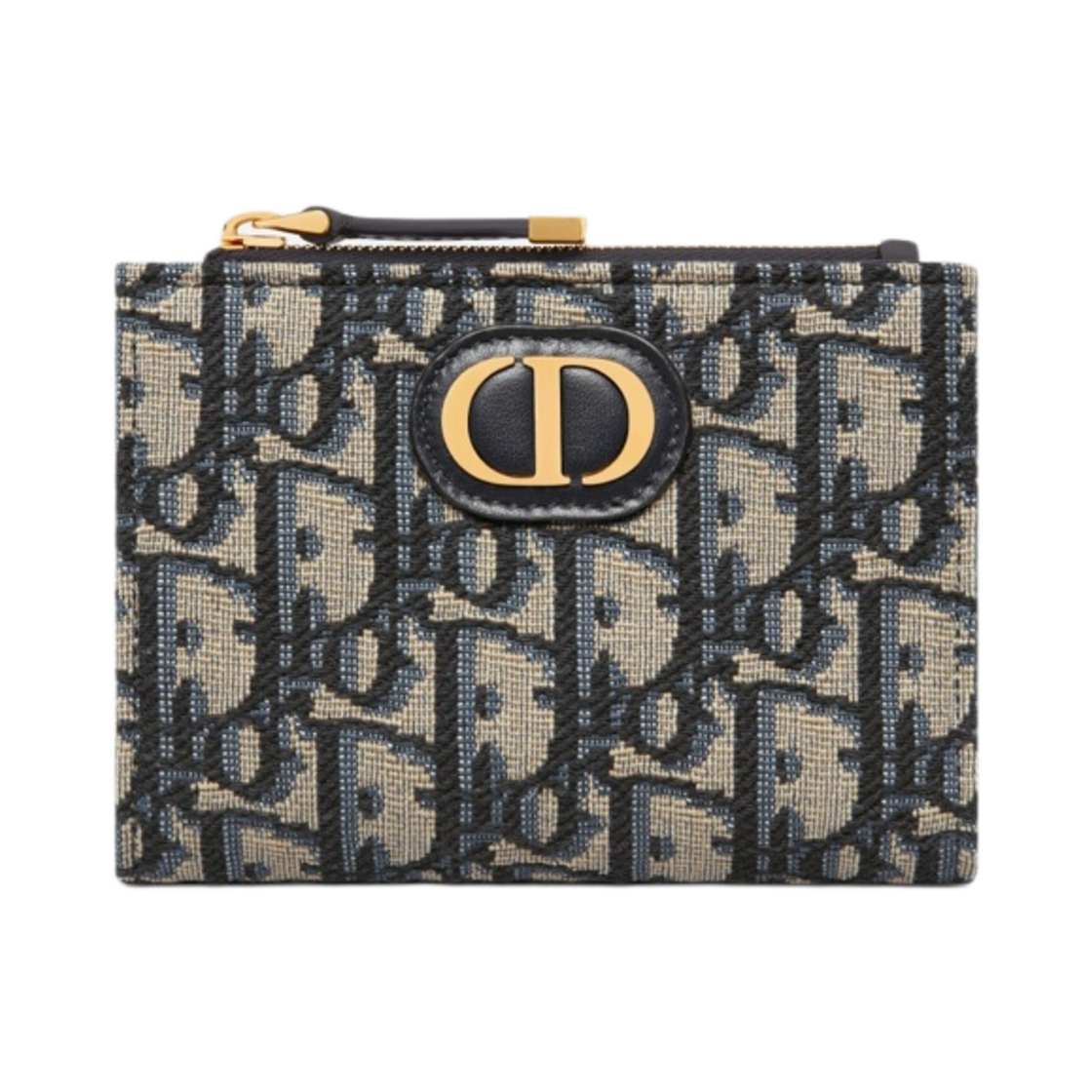 디올 30 몽테뉴 달리아 지갑 블루 디올 오블리크 자카드(Dior 30 Montaigne Dahlia Wallet Blue Dior Oblique Jacquard) - 1