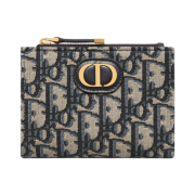 Dior 30 Montaigne Dahlia Wallet Blue Dior Oblique Jacquard