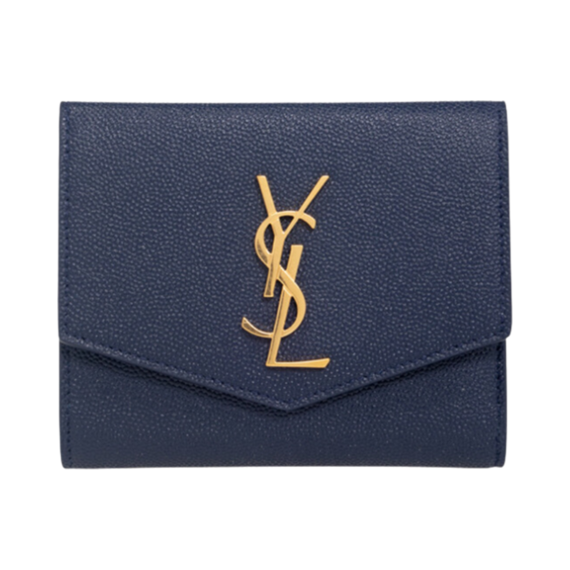 생로랑 그랑 드 뿌드르 엠보스드 레더 업타운 컴팩트 월렛 샤롱 블루(Saint Laurent Uptown Compact Wallet in Grain de Poudre Embossed Leather Charron Blue)
