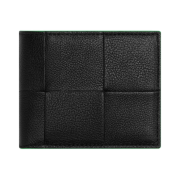 Bottega Veneta Bi-Fold Wallet Black Parakeet