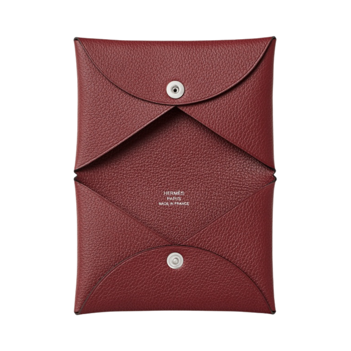 에르메스 칼비 카드 홀더 에버컬러 & 팔라듐 하드웨어 루즈 아쉬(Hermes Calvi Card Holder Evercolor & Palladium Rouge H) - 2