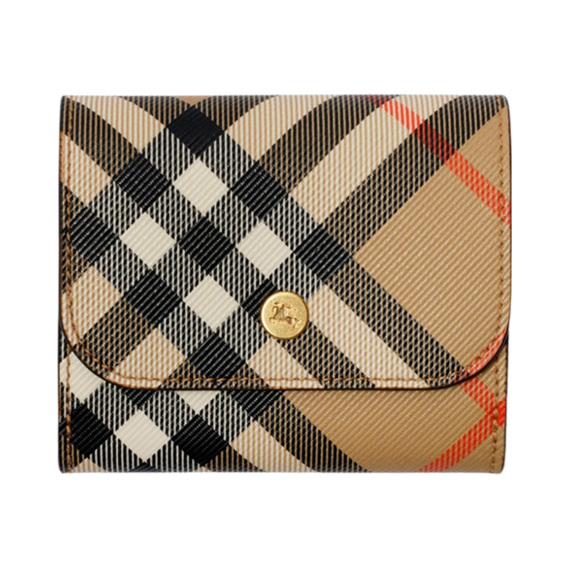 8092726 Burberry Check Coin Card Case Sand