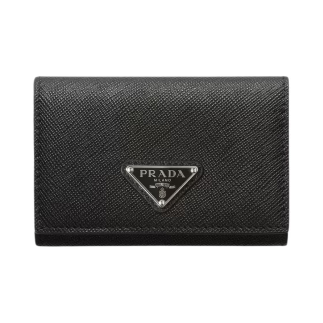 1MC110-QHH-F0632 Prada Saffiano Leather Card Holder Black - 대표 이미지 #1