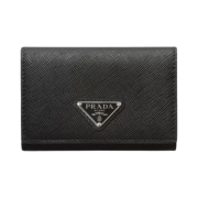 Prada Saffiano Leather Card Holder Black