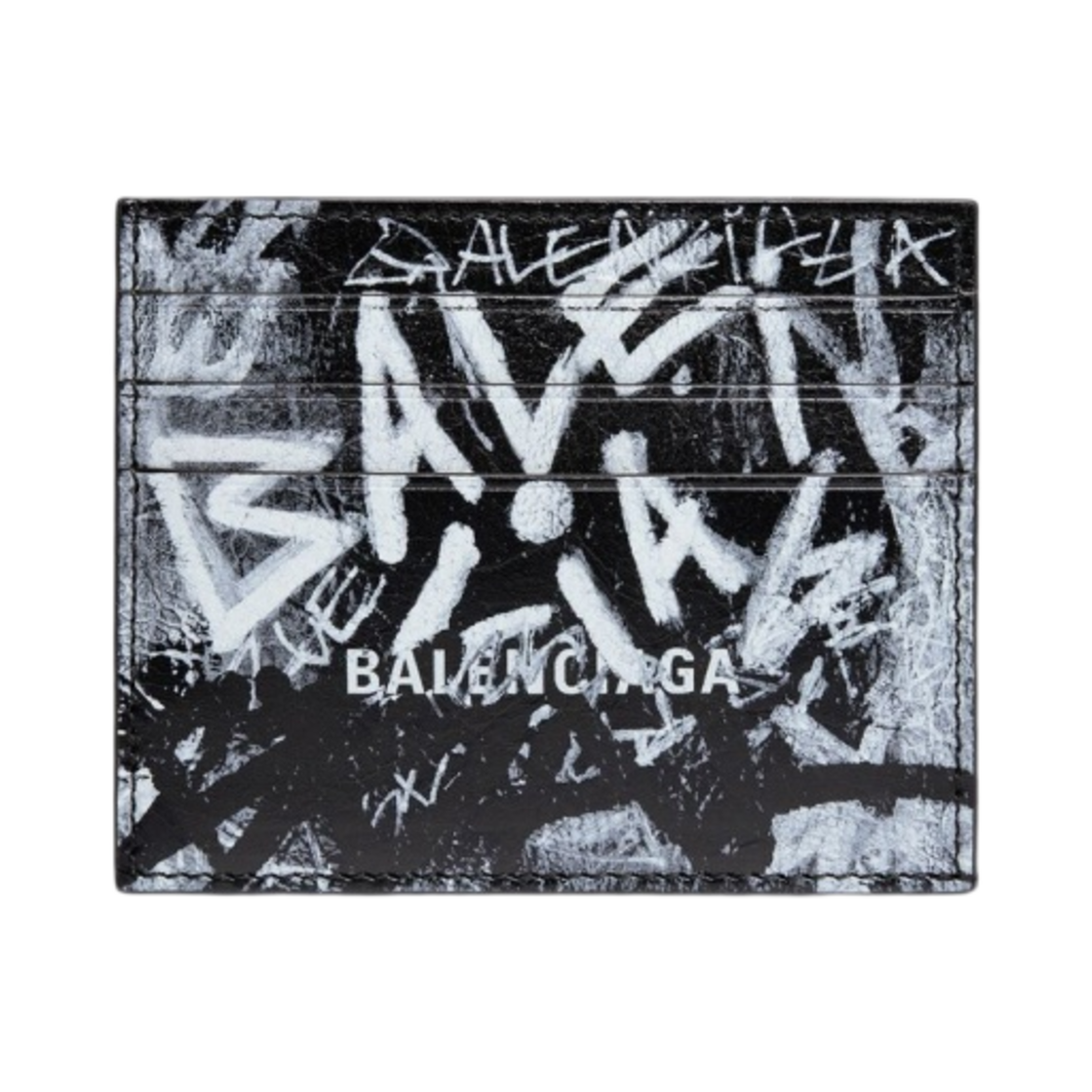 발렌시아가 스플릿 캐쉬 카드 홀더 그래피티 블랙(Balenciaga Cash Card Holder with Split Graffiti Black) - 1