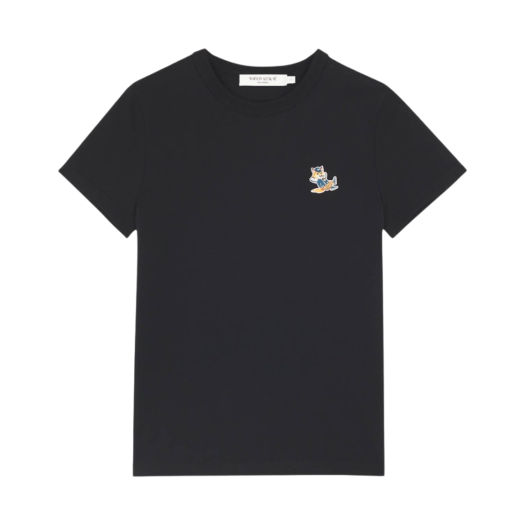 (W) Maison Kitsune Dressed Fox Patch Classic T-Shirt Black