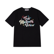 The Museum Visitor Party Glitter Logo T-Shirts Black