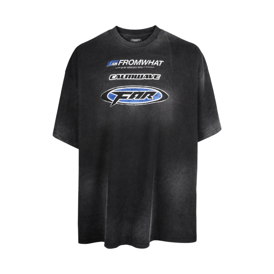 - Farfromwhat Far Washed Logo T-Shirt Black