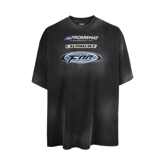 - Farfromwhat Far Washed Logo T-Shirt Black