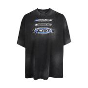 Farfromwhat Far Washed Logo T-Shirt Black