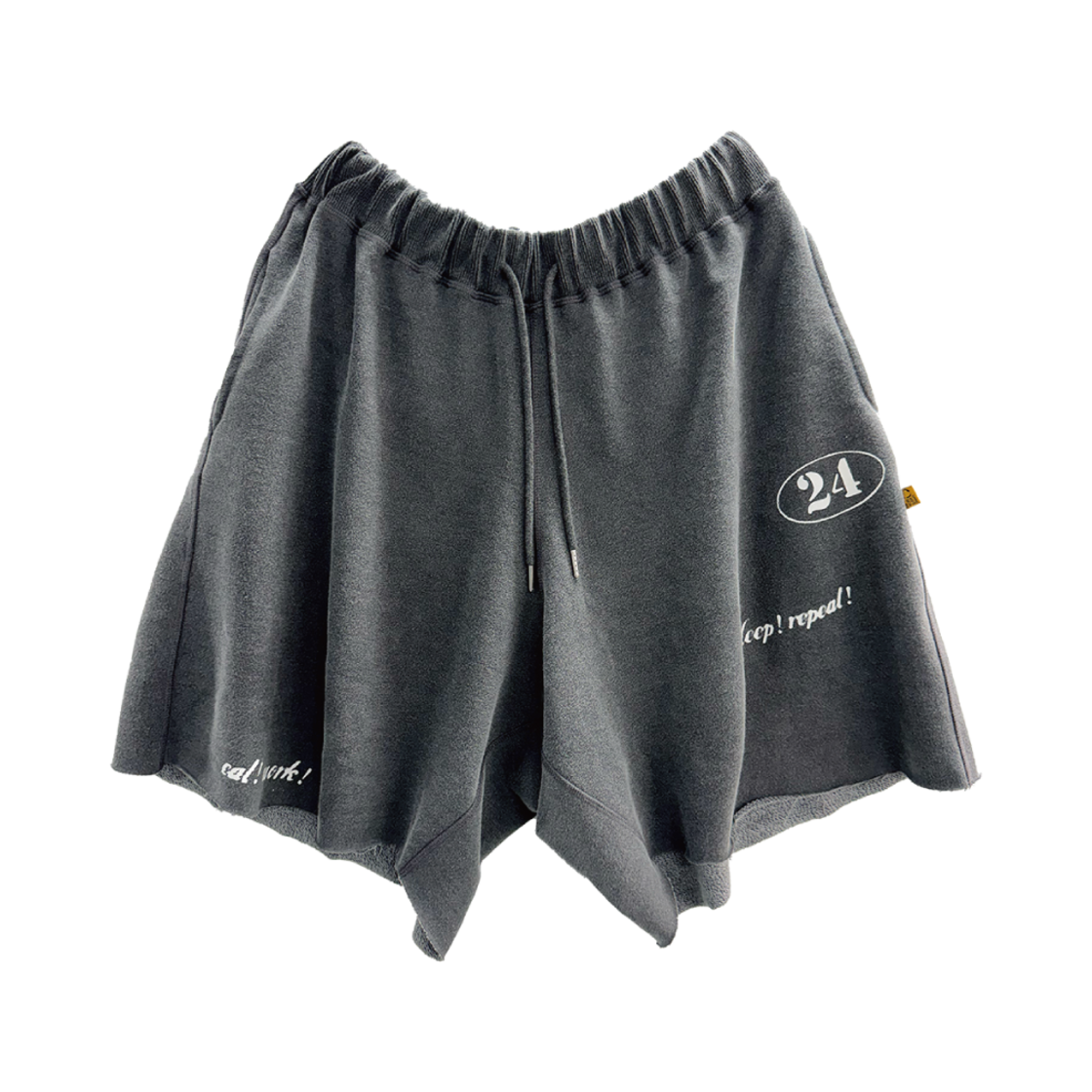 KM-2515-G Kasual Manual Cut-Off Sweat Shorts Dark Grey