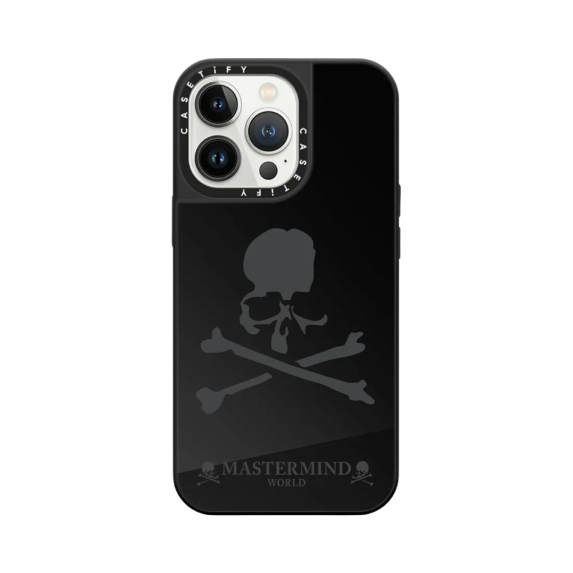 케이스티파이 x 마스터마인드 월드 아이폰 그레이 스컬 맥세이프 미러 케이스 블랙 미러 블랙 범퍼(Casetify x Mastermind World iPhone Gray Skull Magsafe Mirror Case Black Mirror Black Bumper) - 1