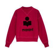 (W) Isabel Marant Moby Logo Sweatshirt Raspeberry Burgundy - 23SS