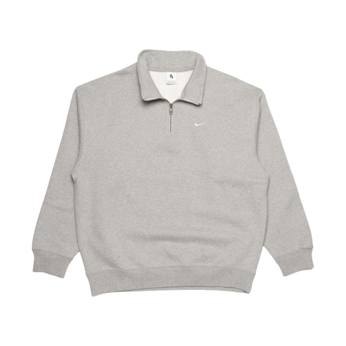 DQ5210-063 Nike NRG Solo Swoosh Heavy Weight BB Quarter Zip Top Dark Grey Heather - Asia