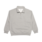 Nike NRG Solo Swoosh Heavy Weight BB Quarter Zip Top Dark Grey Heather - Asia