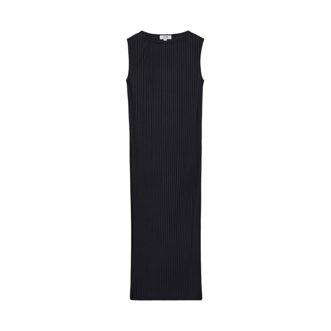 (W) COS 슬리브리스 플리티드 맥시 드레스 다크 네이비((W) COS Sleeveless Pleated Maxi Dress Dark Navy) - 1