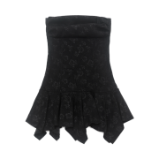 WET TAG Flower Tube Top Mini Dress Black