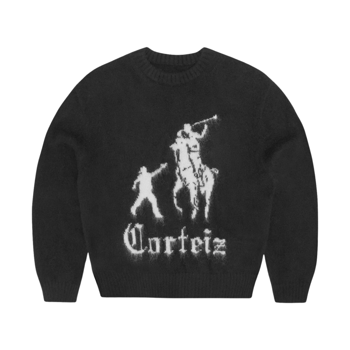 코르테이즈 재킨 니트 스웨터 블랙(Corteiz Jackin Knit Sweater Black)