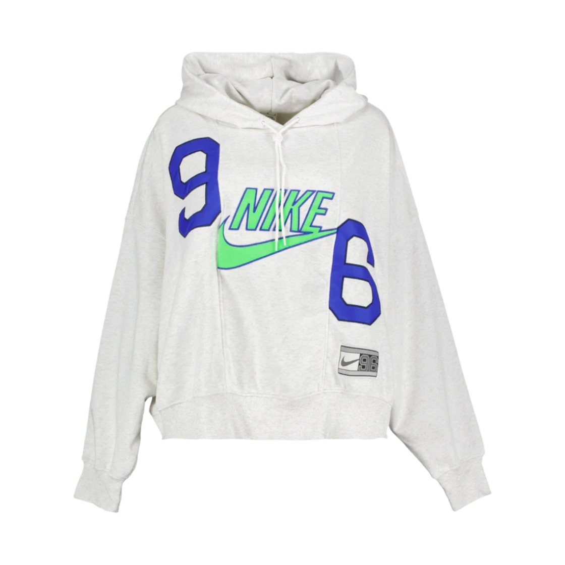 (W) 나이키 NSW 서카 96 프렌치 테리 후드 버치 헤더 - 아시아((W) Nike NSW Circa 96 French Terry Hoodie Birch Heather - Asia) - 1